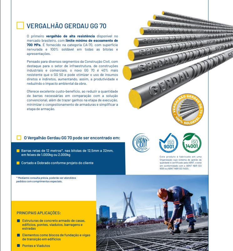 Imagem do programa Catálogo Tecnico da Gerdau